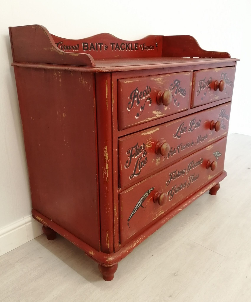 Old Pine Chest of Four Drawers