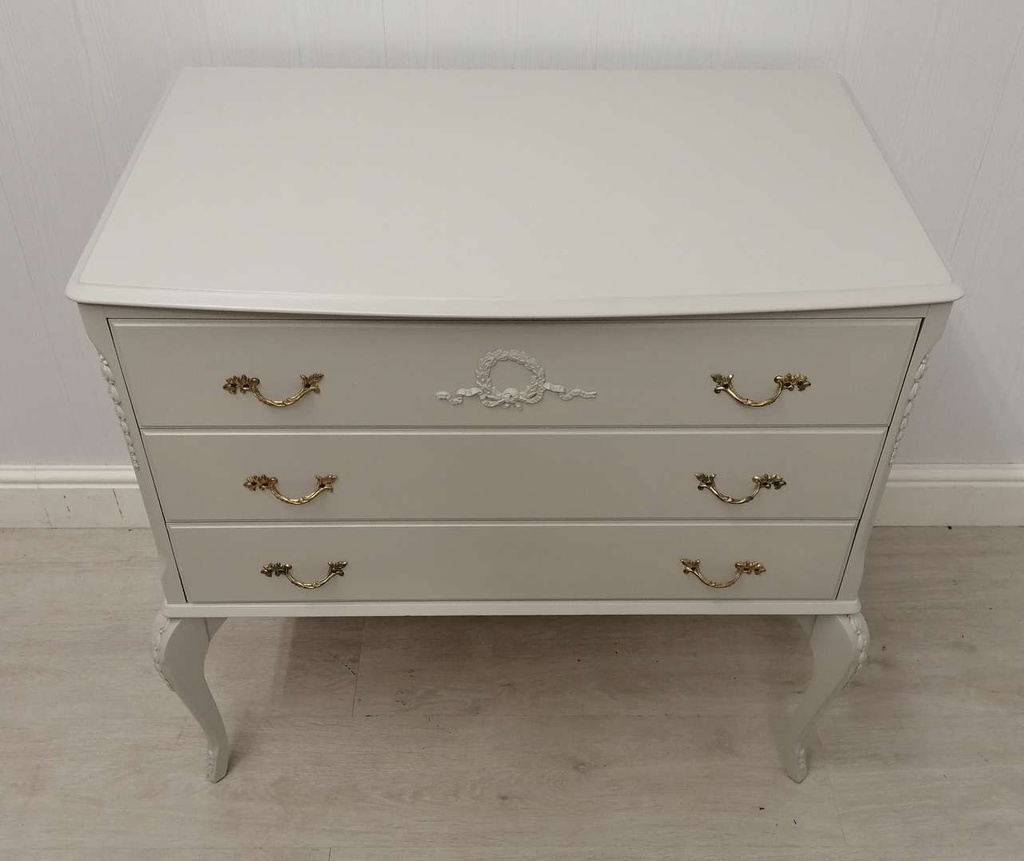 ‘Pavilion Grey’ Marie Antoinette Style Chest of Three Drawers