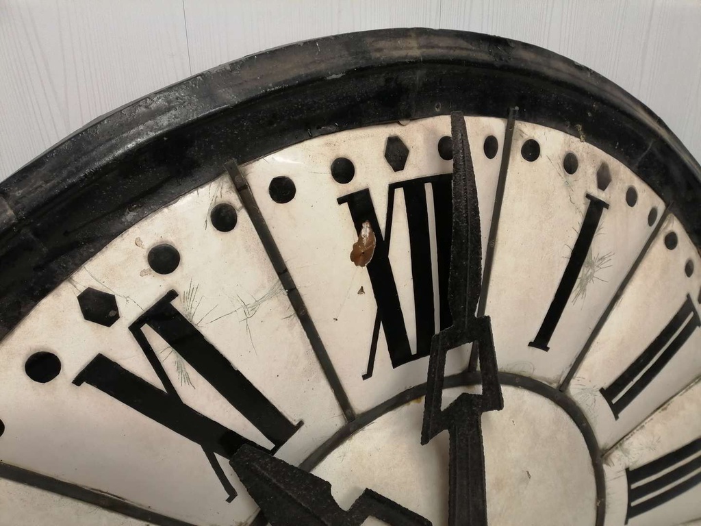 Old Original Enamel Town Hall Clock