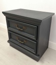 Two Drawer ‘Railings’ Bedside Chest