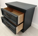 Two Drawer ‘Railings’ Bedside Chest