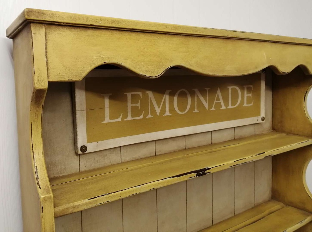 Yellow Lemonade Stand Heavy Distressed Dresser