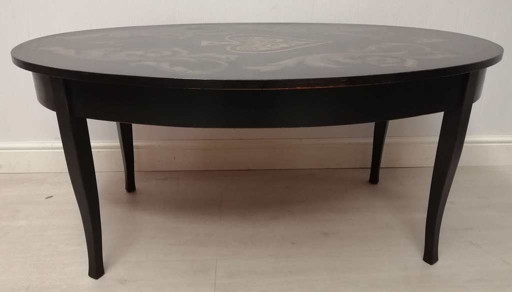 ‘Ace of Spades’ Large Oval Coffee Table