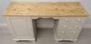'Shadow White' Pine Four Drawer Desk