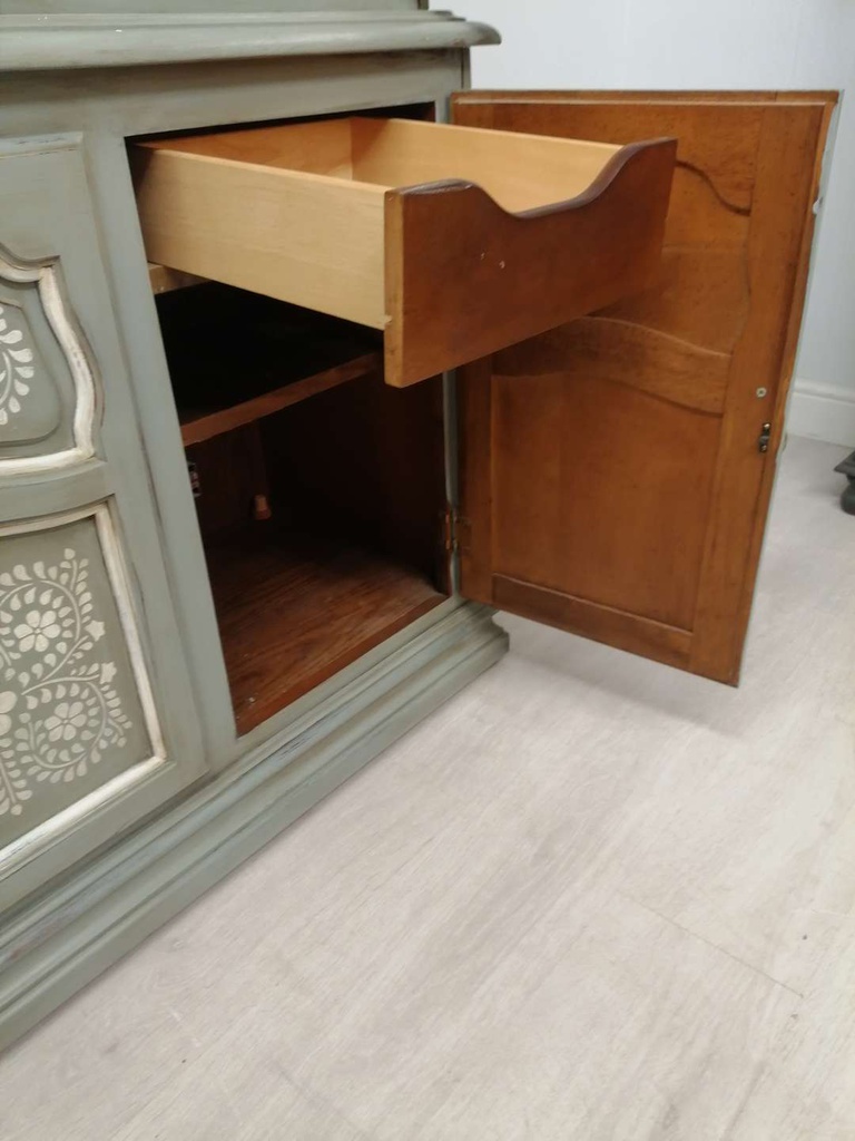 Heavy Distressed Glazed Top Dresser