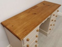 Pine 'Hessian' Eight Drawer Desk / Dressing Table
