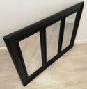 Black Three Panel Mirror