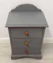 Pine 'Anthracite' Three Drawer Bedside