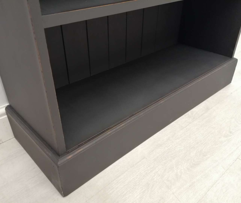 Small ‘Natural Charcoal’ Mahogany Bookcase with Cupboard