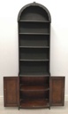 ‘Natural Charcoal’ Narrow Cupboard Base Bookcase