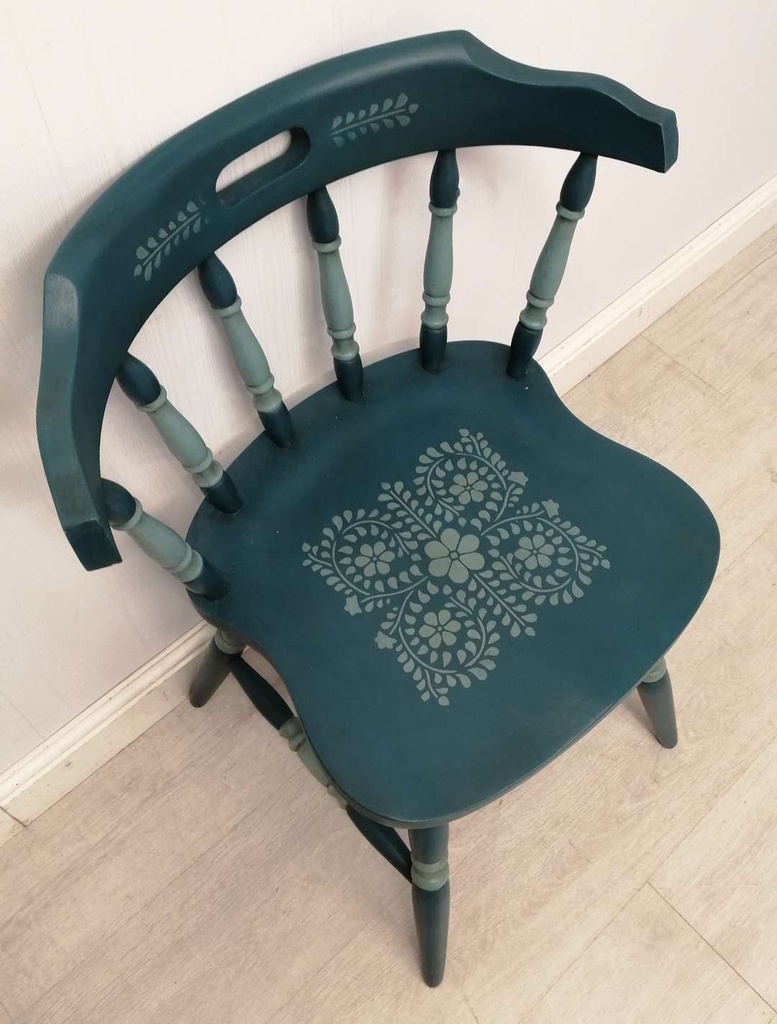 Blue Carver Chair