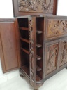 Antique Chinese Dark Wood Drinks Cabinet Carved