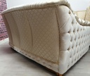 ZANABONI Large Italian Curved Back Four Seater Pillow Back Sofa