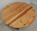 3t6&quot; Pine ‘Purbeck Stone’ Round Dining Table &amp; Four Chairs Set