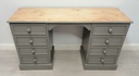 Pine ‘Moles Breath’ Eight Drawer Desk / Dressing Table