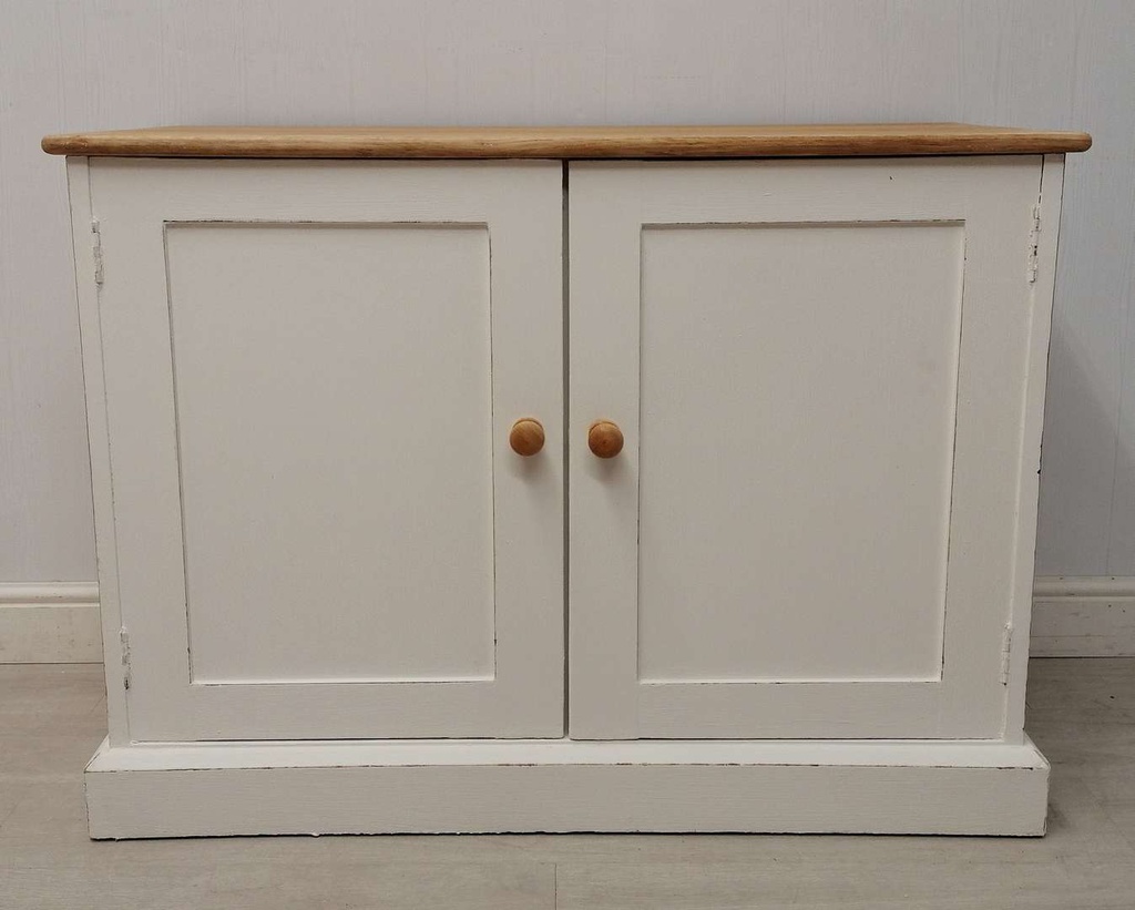 Solid Pine ‘Chalk White’ Double Cupboard