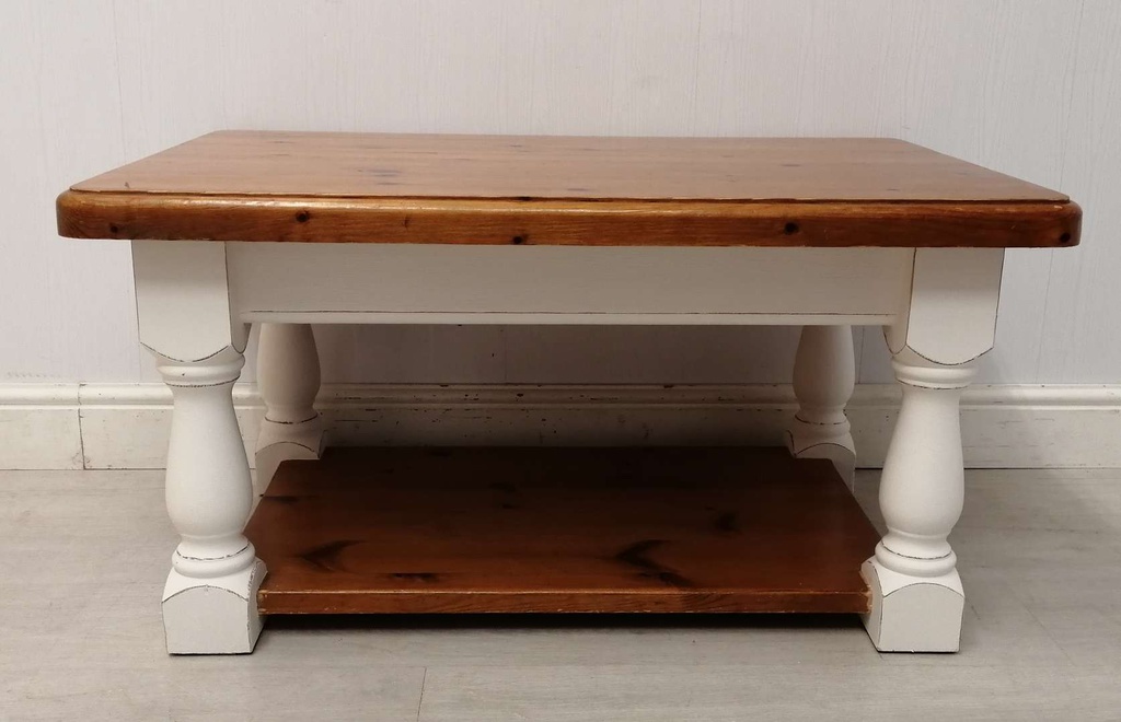 ‘Chalk White’ Solid Pine Coffee Table