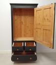 Pine ‘Carbon’ Single Wardrobe with Drawers