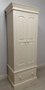 Cream Pine Double Wardrobe with Drawers