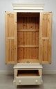 Cream Pine Double Wardrobe with Drawers