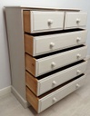 Large Pine ‘Winter Grey’ Six Drawer Chest