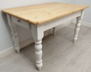 4ft Pine ‘Chalk White’ Dining Table with Drawer