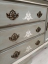 Large Grey Distressed Glazed Top Dresser