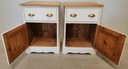 CHALK WHITE SHABBY CHIC  BEDSIDE CUPBOARD