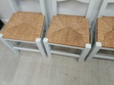 4 x ‘Borrowed Light’ Rush Seated Ladder Back Chairs