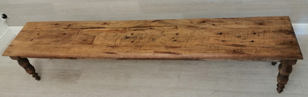 Stunning rustic large table and single bench set