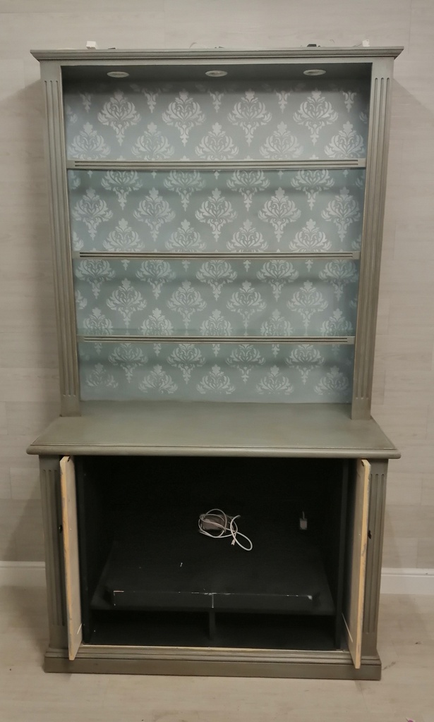 lovely painted bookcase display cupboard unit