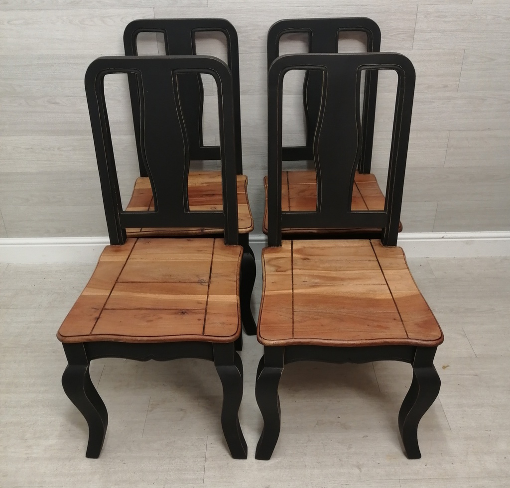 lovely french style  DINING TABLE, four CHAIRS &amp; BENCH SET