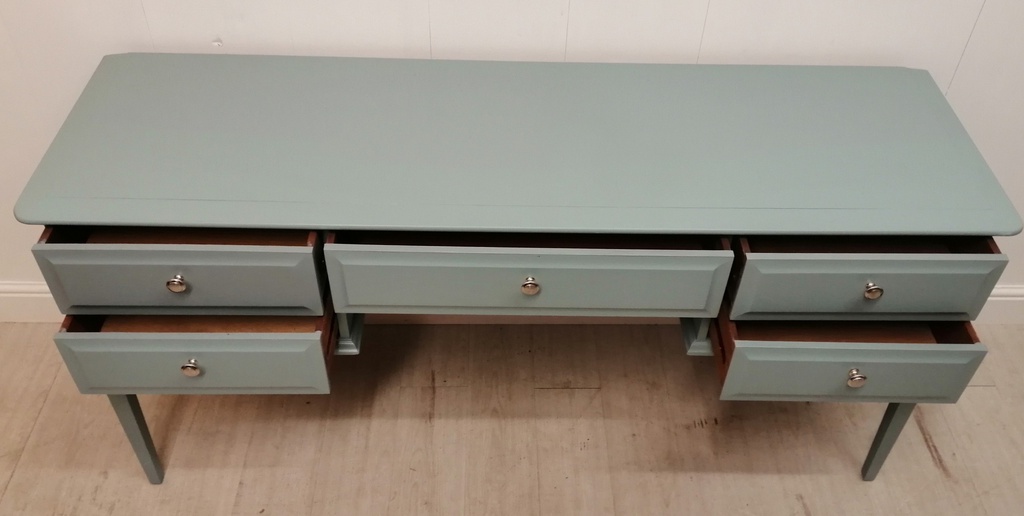 STAG DRESSING DESK PAINTED farrow and ball oval room blue