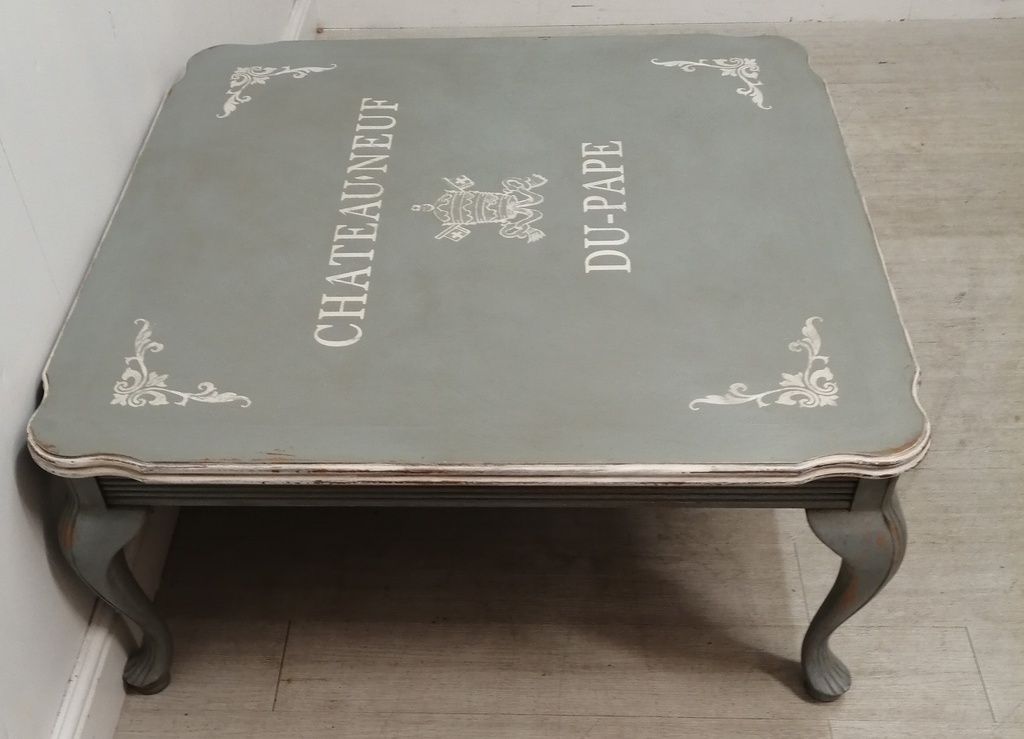 LARGE FRENCH STYLE painted  COFFEE TABLE