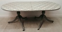Manhattan grey two part dinign table