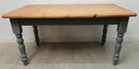 SOLID PINE GREY PAINTED DINING TABLE