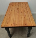 SOLID PINE GREY PAINTED DINING TABLE
