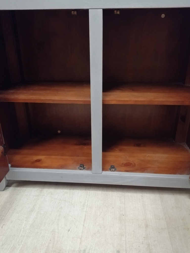 grey painted bookcase