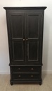 ‘NATURAL CHARCOAL DOUBLE WARDROBE WITH DRAWERS