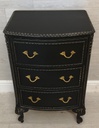 MARIE ANTOINETTE STYLE bedside chest  PAINTED IN ‘NATURAL CHARCOAL