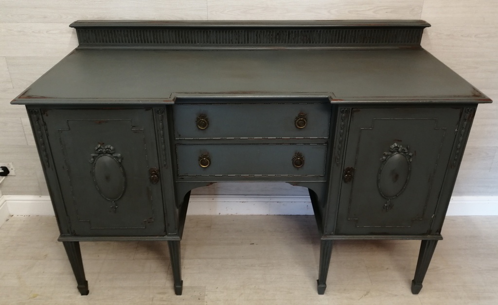 lovely vintage painted grey sideboard