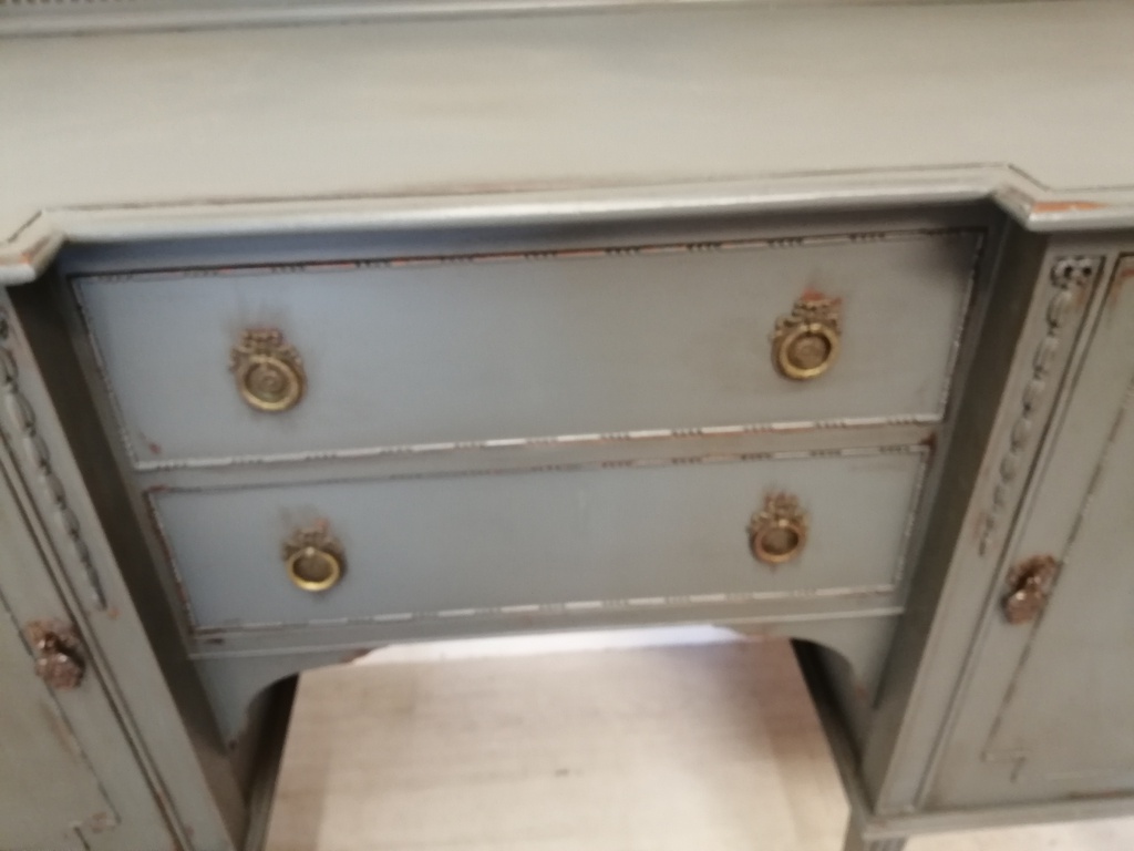 lovely vintage painted grey sideboard