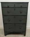 dark grey painted vintage chest of drawers