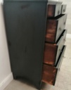 dark grey painted vintage chest of drawers