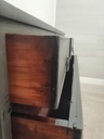 dark grey painted vintage chest of drawers