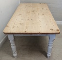 SOLID PINE GREY PAINTED DINING TABLE