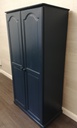 SOLID PINE DOUBLE WARDROBE Painted in F &amp; B hauge blue