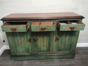 Antique Green Edwardian Sideboard