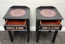 PAIR OF stunning painted  BEDSIDES