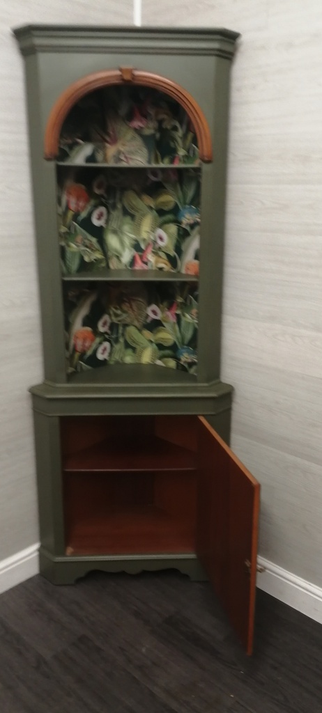 stunning painted corner display unit